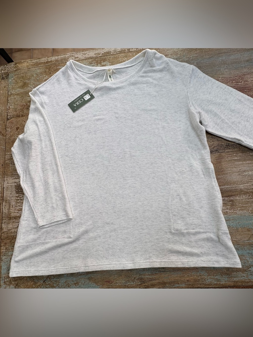 La Cera Heather Gray Lounge Top